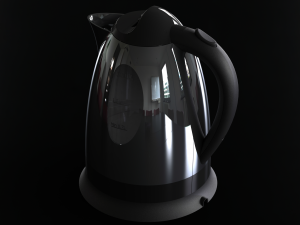 1L Silver Electric Kettle Modèle 3D