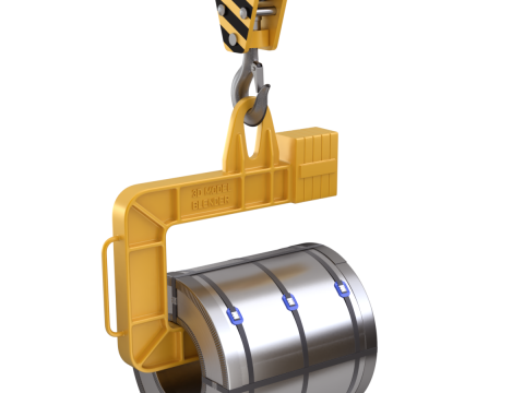 Coil Lifter with Steel Coil 3D 模型