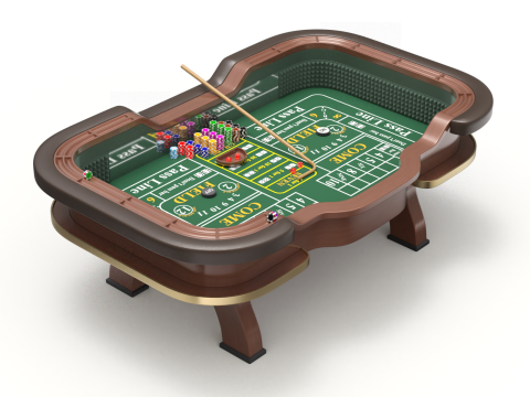 Craps Table 3D-Modell