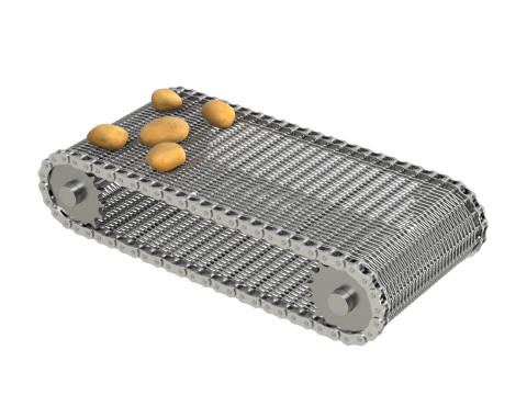 Editable Animated Wire Mesh Belt Modèle 3D