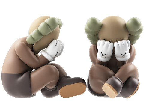 Kaws separated vinyl figures collection 3D Модель