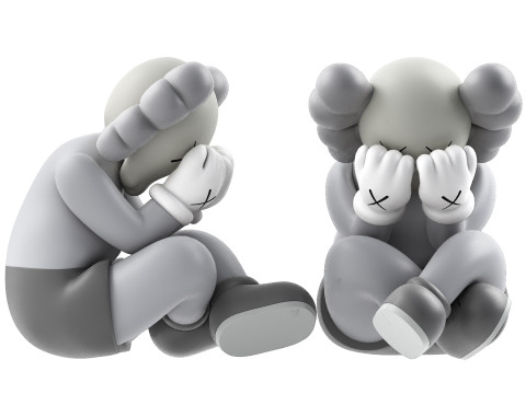 Kaws separated vinyl figures collection 3D Модель