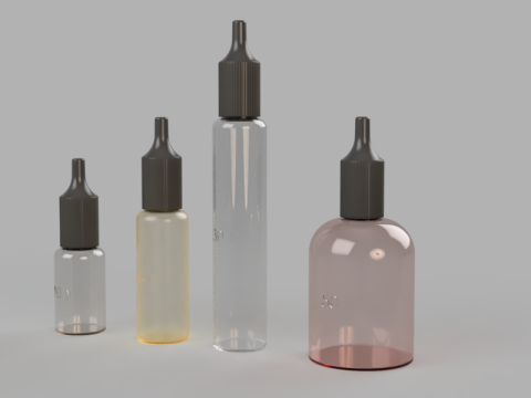 Dropper Bottle Set Modelo 3D