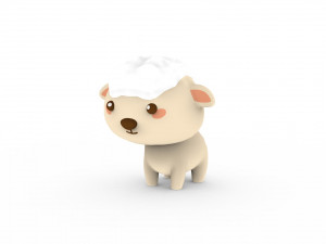 Cartoon Sheep v001 Modèle 3D