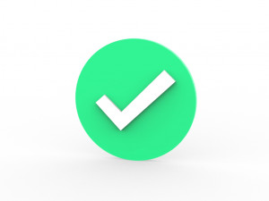 Check Mark icon v002 3Dモデル