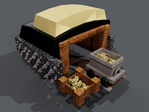 3D Gold mine model Model 3D
