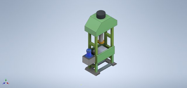 Hydraulic press 3D Модель .c4d .max .obj .3ds .fbx .stl .blend 