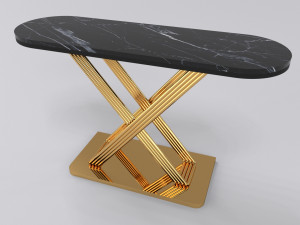 Luxury console table with legs pipe Model 3D