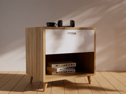Side table 1 drawer 3Dモデル