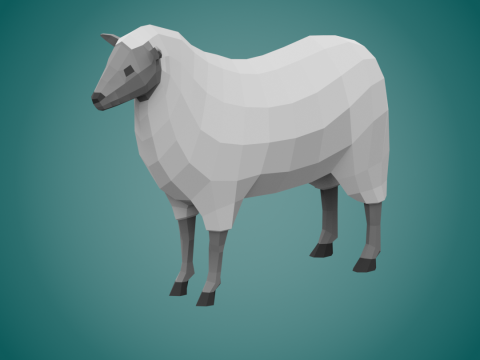 Lowpoly stylized SHEEP Modèle 3D