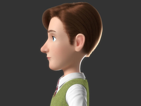 Cartoon Man Rigged Modèle 3D