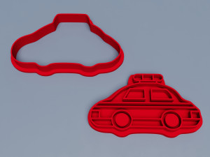 Police Car Cookie Cutter 3D Модель