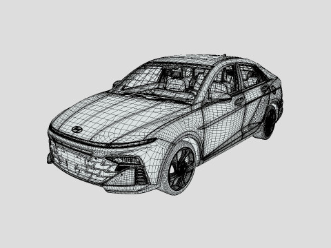Hyundai Accent 2024 3D Model