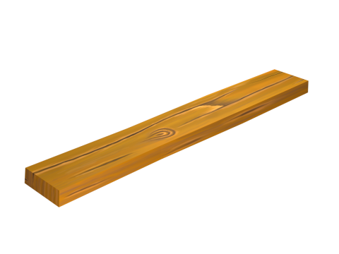 Hand Painted Wooden Plank 3Dモデル