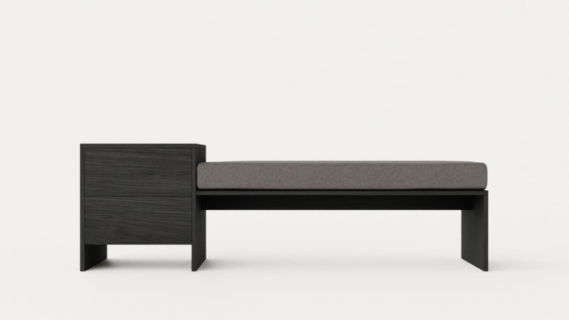 William bench left drawer black Modèle 3D .c4d .max .obj .3ds .fbx .stl .blend