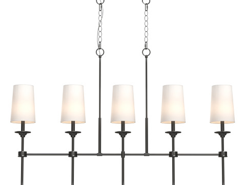 Hayse 5 - Light Dimmable Linear Chandelier Modèle 3D