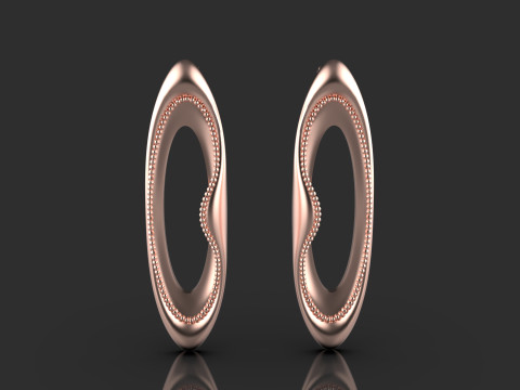 A100-94-Whimsical Waves earrings- 3D प्रिंट मॉडल